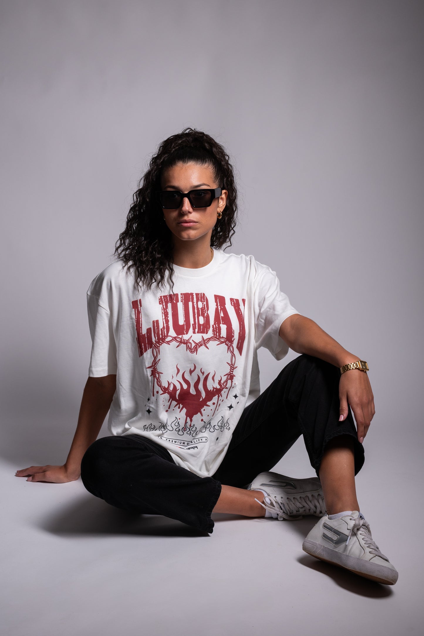 "Ljubav/bright" - Premium Oversized Shirt