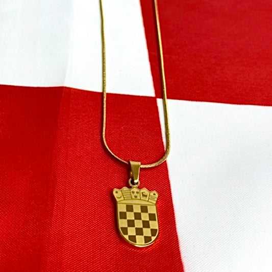 Kroatien Wappen Anhänger + Kette