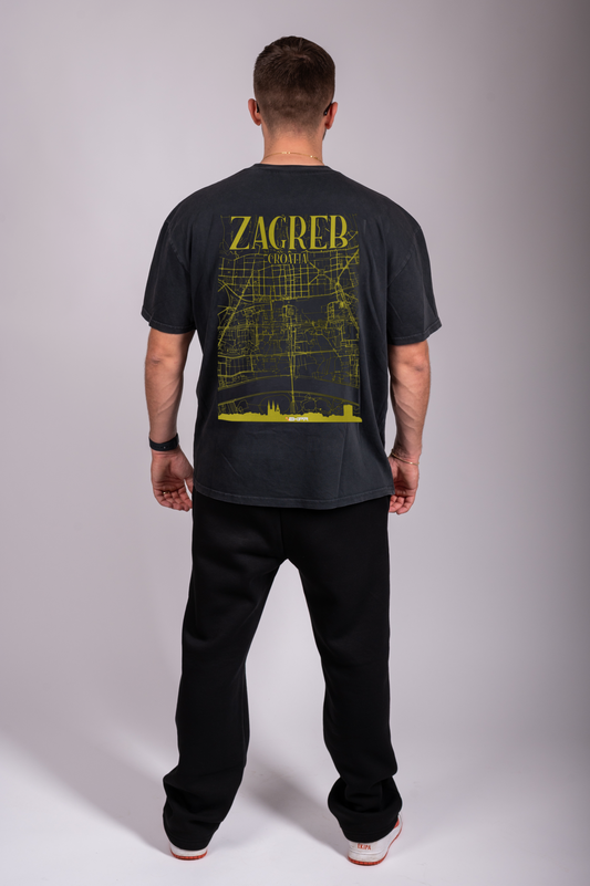 "Map of Zagreb" - Premium Oversized Shirt