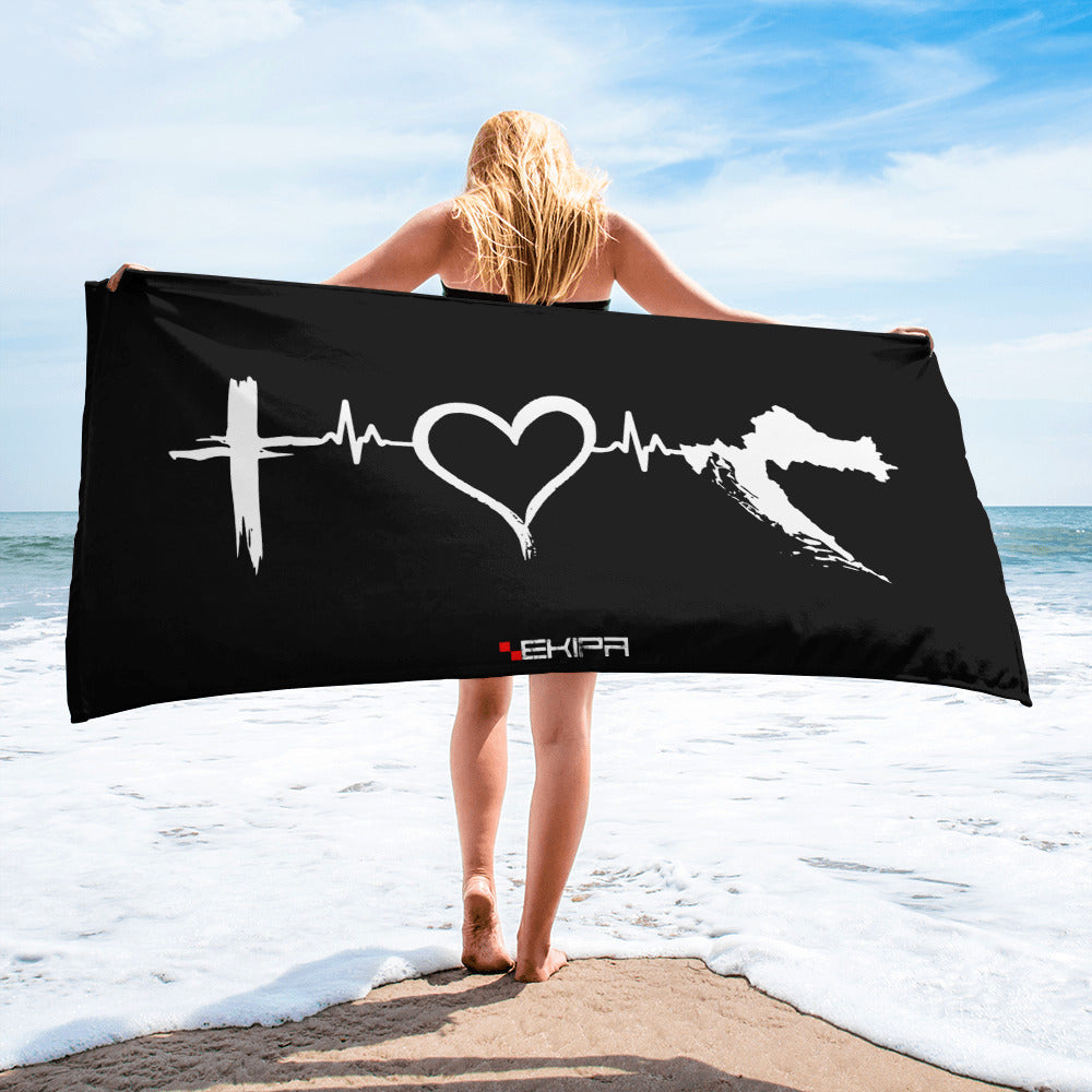 Vjera Ljubav Domovina - ručnik za plažu