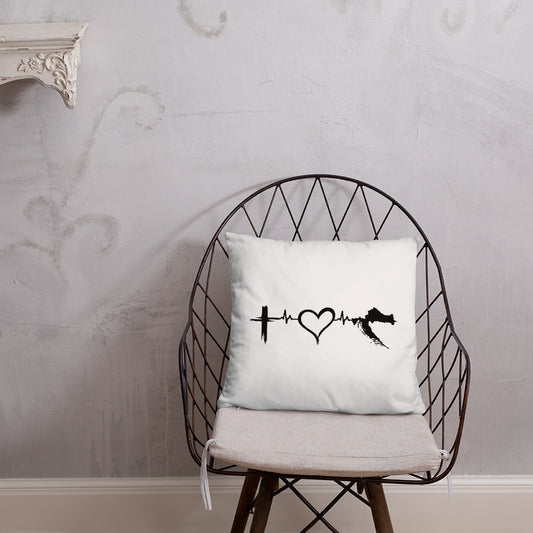 "Vjera Ljubav Domovina / White" - jastuk