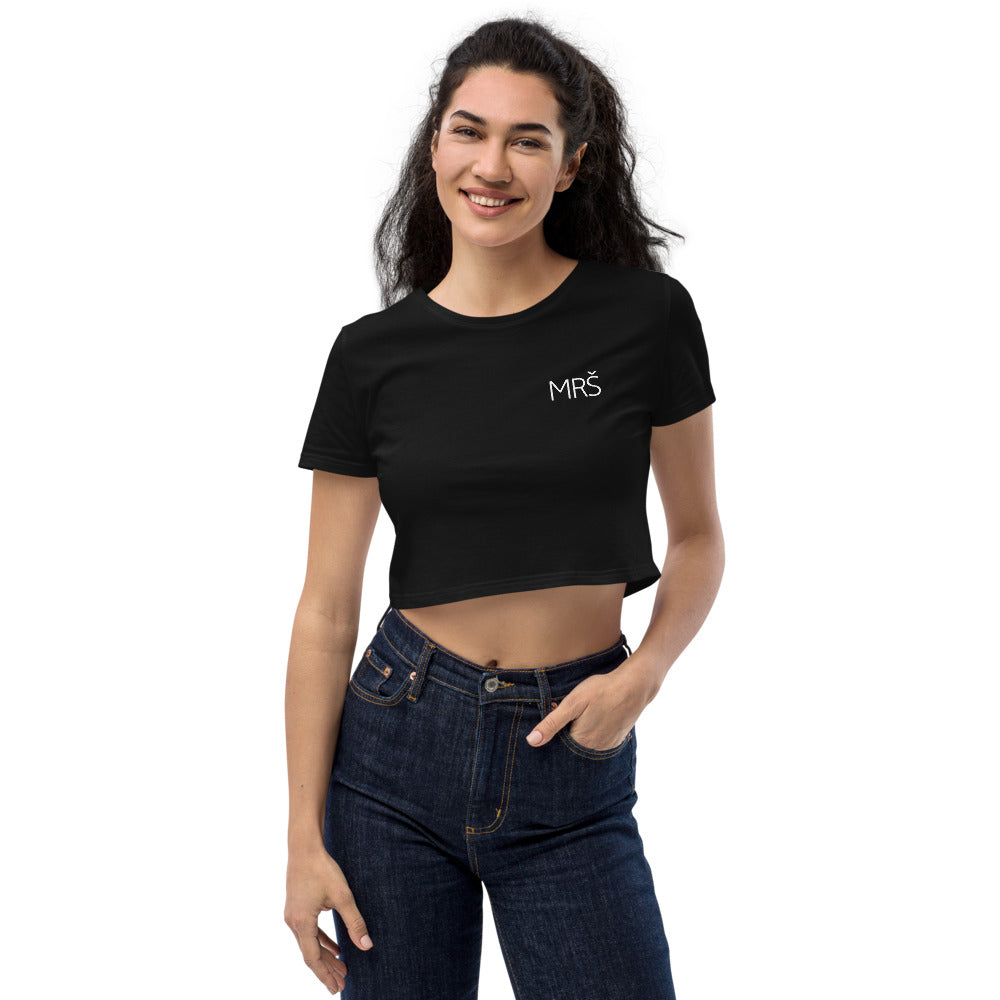 "Mrš" organic crop top